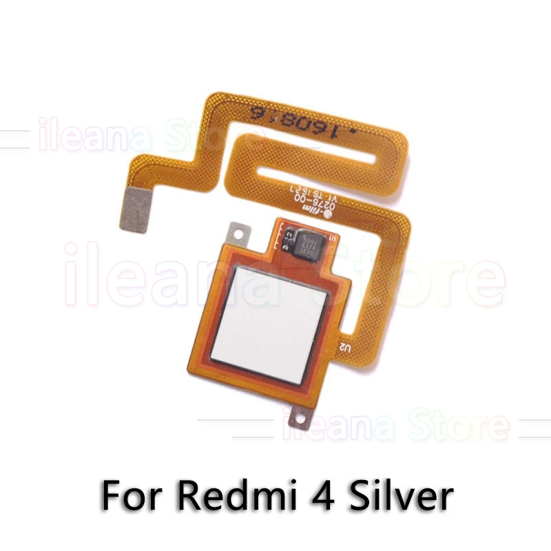 For Redmi 4 Silver Оригинальная задняя кнопка домой датчик отпечатков пальцев гибкий кабель для Xiaomi Redmi Note 4 4x Global Pro Запчасти для телефонов - Цвет: For Redmi 4 Silver