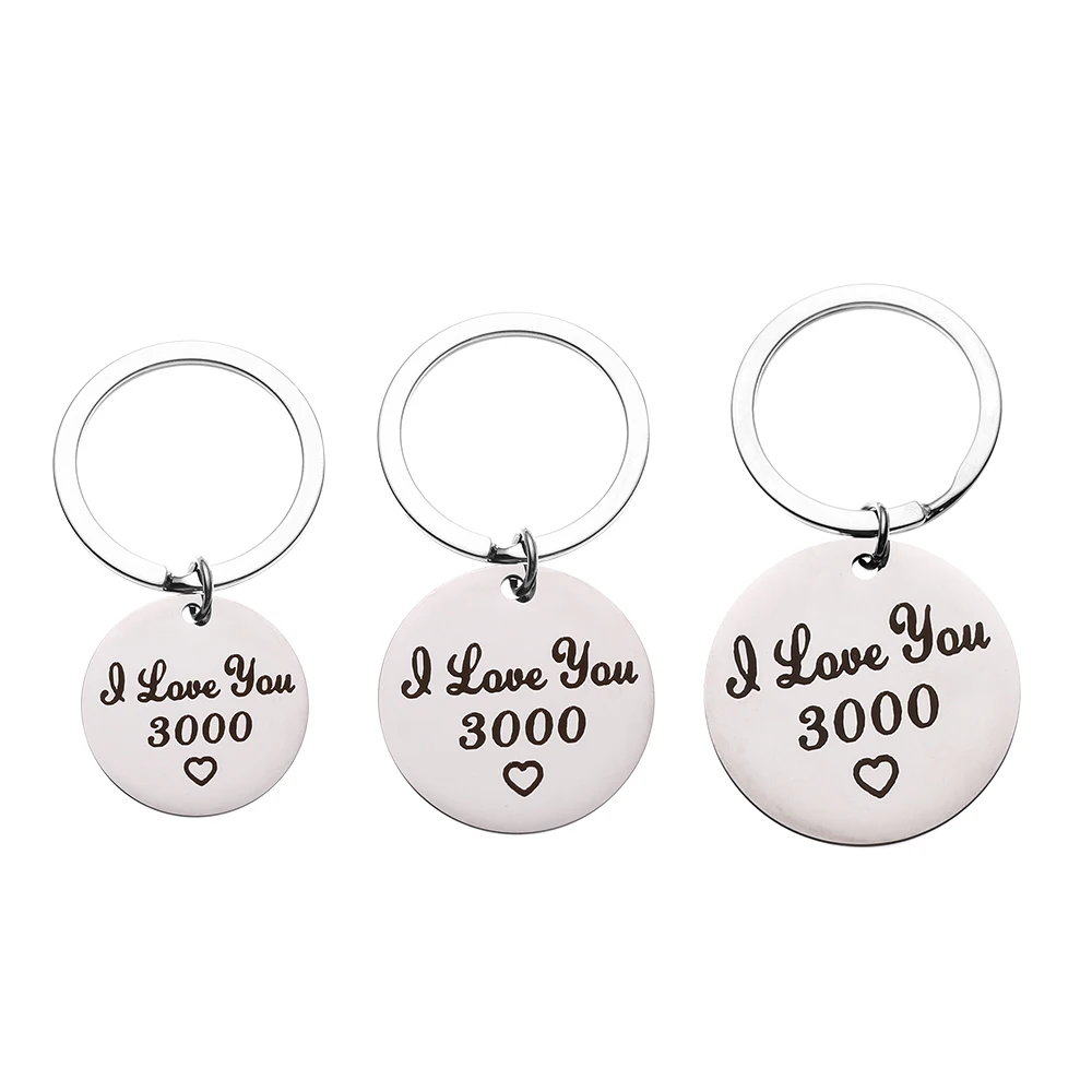 1 шт. брелок I Love You 3000 подвеска для машины из нержавеющей стали индивидуальный