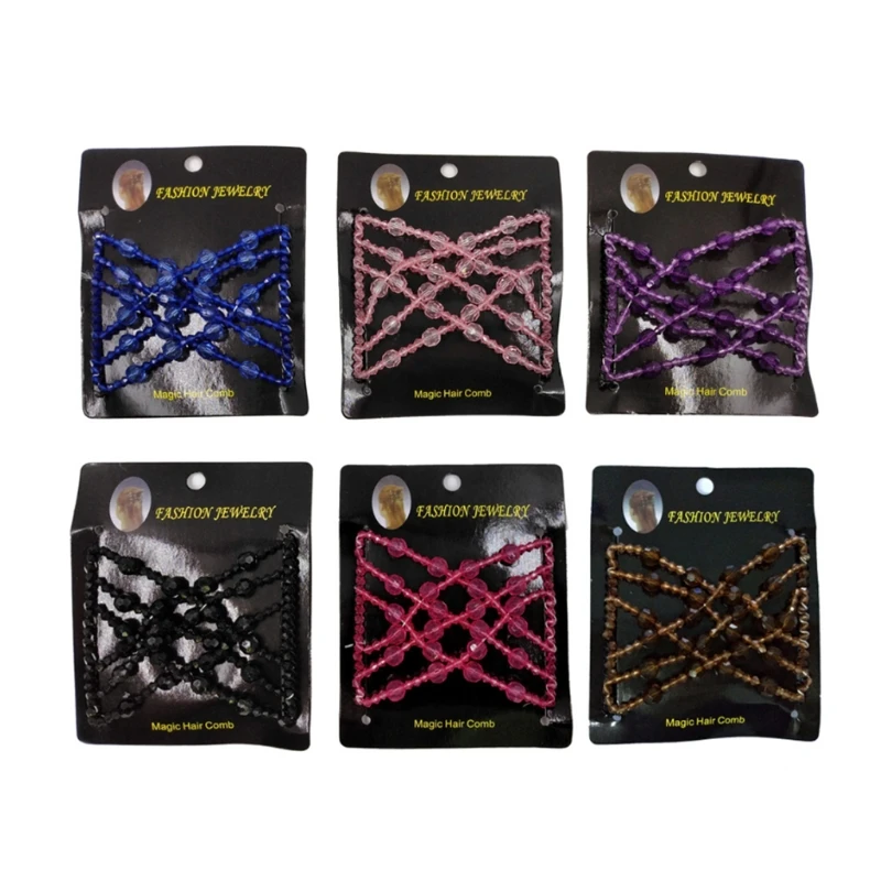 Волшебная расческа для волос с бисером двойная стрейчевая искусственная