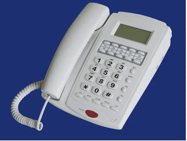 DTMF/FSK English Version Caller ID Landline Telephone With Handfree Date Redial Phone Telefone For Home Office Black White | Компьютеры и