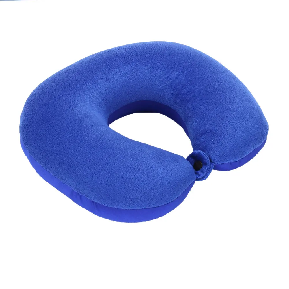 Синий U-образная подушка для путешествий частицы шеи для автомобиля, самолета подушки мягкая подушка для дома и улицы Текстиль - Цвет: Синий