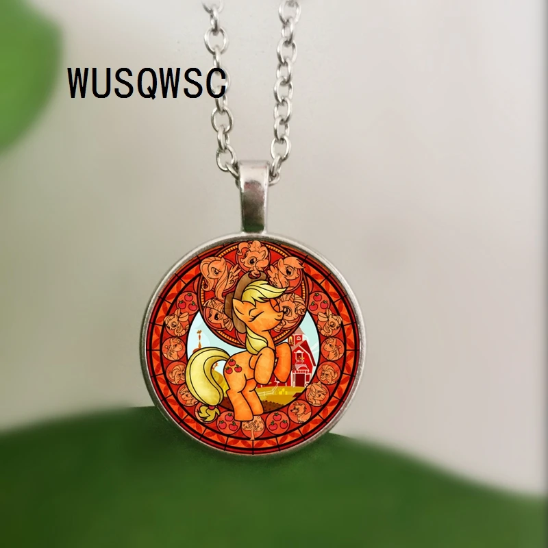 WUSQWSC My Little Horse Baoli Poni Princess ожерелье Радужная лошадь художественное фото стеклянный