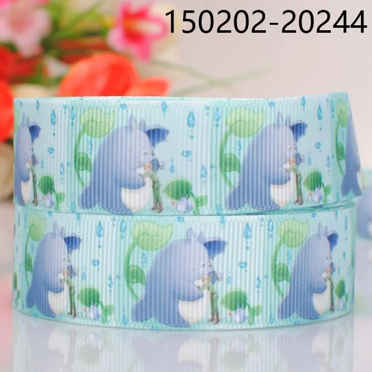 10 ярдов-разные размеры-живой Тоторо мультфильм лента напечатанная Grosgrain лента