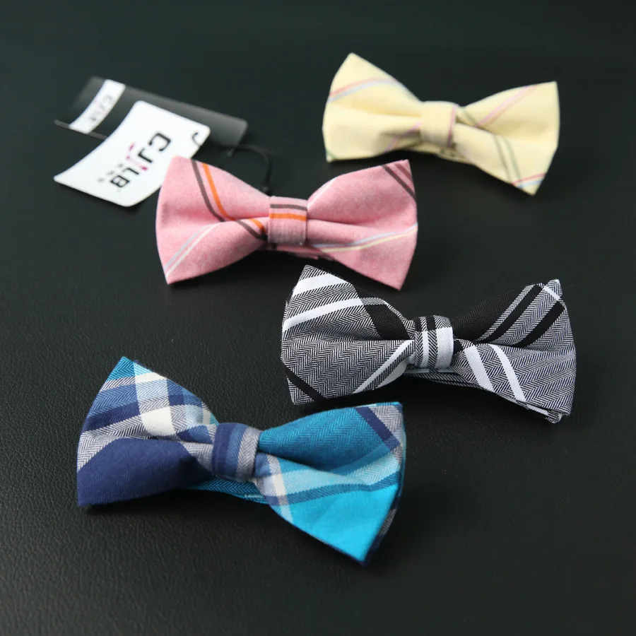 

Mens Cotton Bowtie Casual Fashion Plaid Bow Ties for Man Oblique Candy-colored Party of England 10pcs/lot