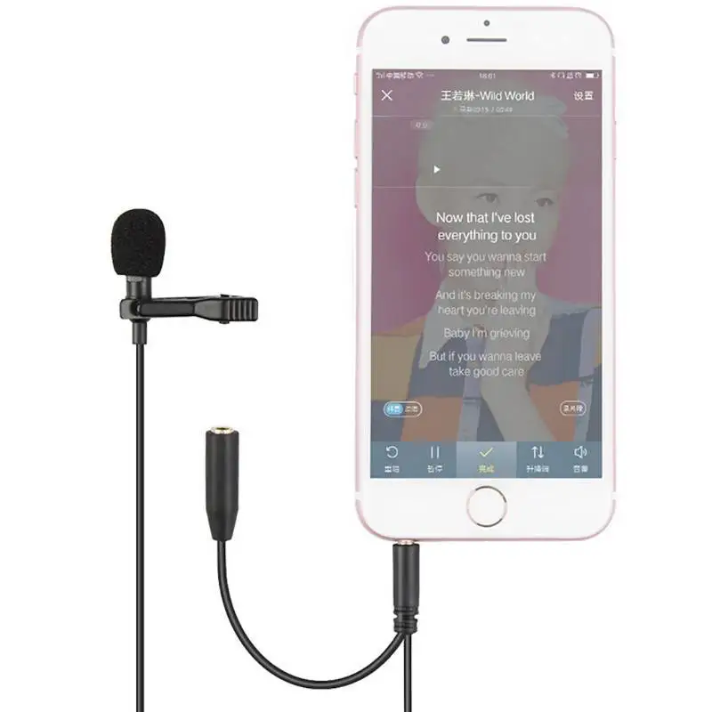 Lavalier Проводные микрофоны для iPhone Samsung Mic Hands-free конденсаторный микрофон смартфона