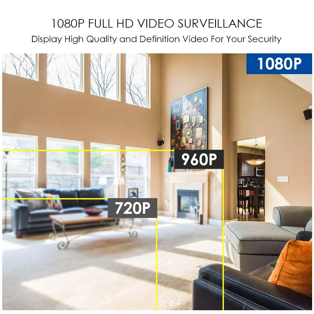16ch беспроводная система безопасности ip-камеры 1080P для домашнего видеонаблюдения, комплект для наружного и внутреннего видеонаблюдения, МП, wifi камера nvr набор