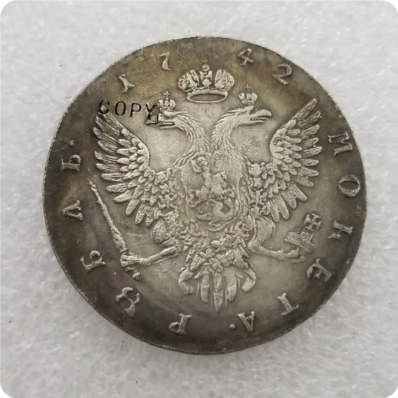 1742 Россия империя 1 рубль Елизавета (ММА) копия монеты|Безвалютные монеты| |