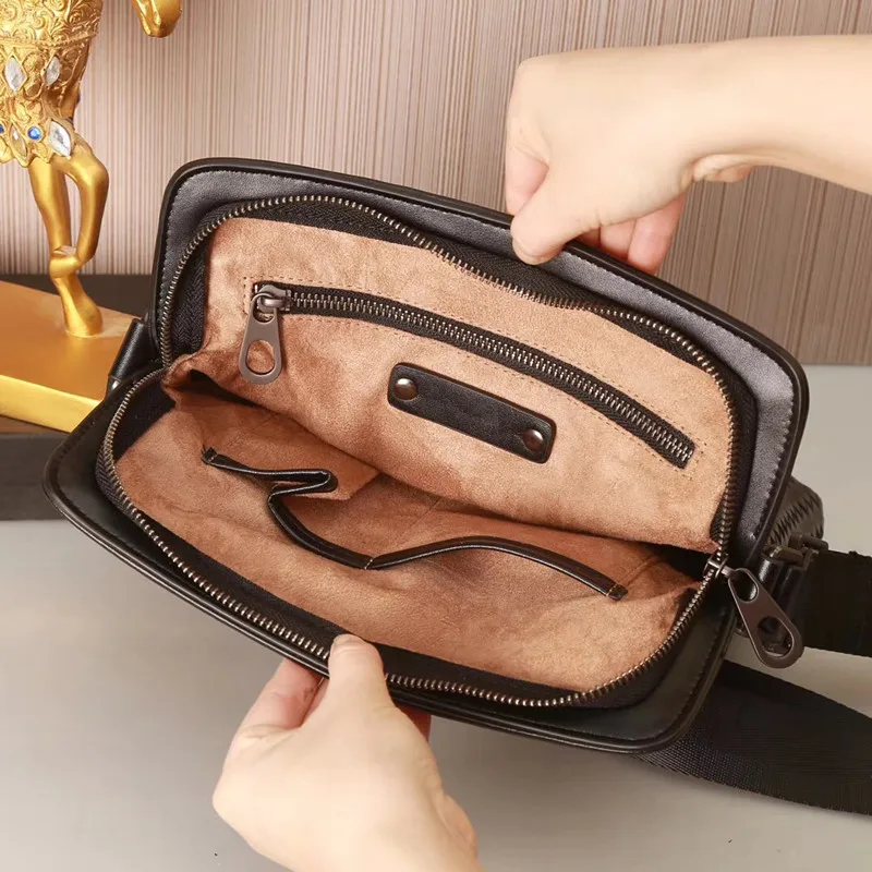 Kaisiludi leather bag single shoulder vertical oblique casual pull models |