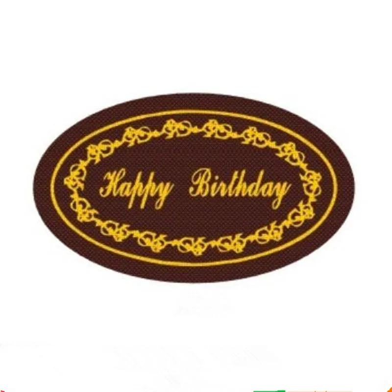 

10 Pieces Happy Birthday Chocolate Transfer Sheet DIY Chocolate Decorating 21*33cm