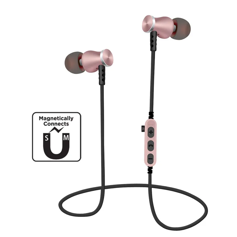 MPLSBO Bluetooth наушники с микрофоном металлические спортивные беспроводные стерео