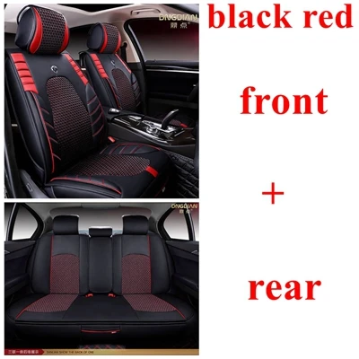 black red standard 5 сиденье полный Чехол для сидения автомобиля для Volkswagen Passat b5 b6 b7 b8 Гольф на возраст 4, 5, 6, 7, Tiguan вариант Lavida lamando TIGUAN L автомобильные аксессуары - Название цвета: black red standard