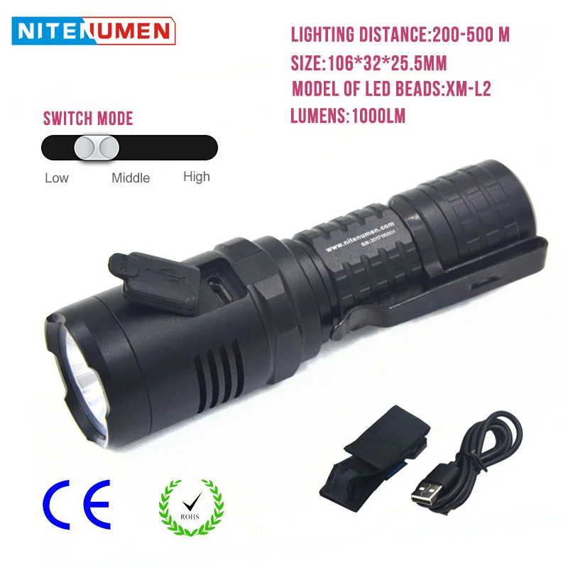 Портативный USB светодиодный фонарик мини Перезаряжаемые карманный Тактические вспышки света для