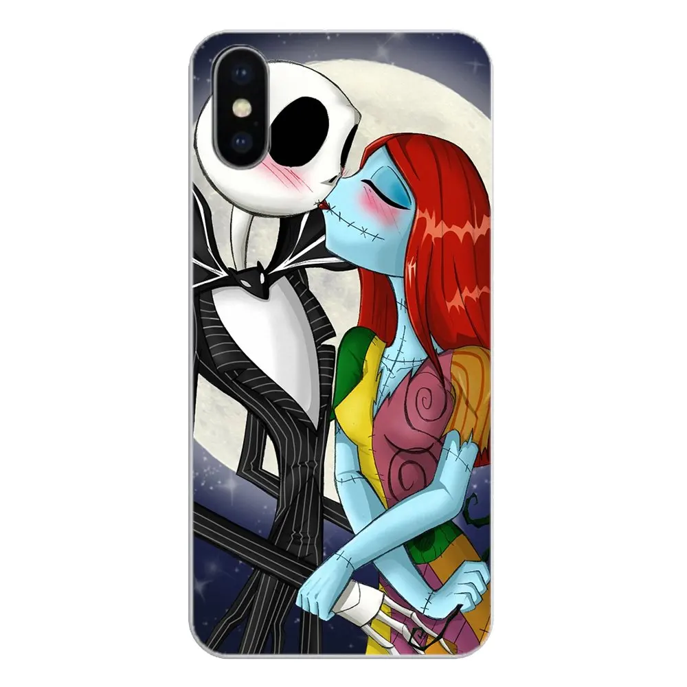 Кошмар перед Рождеством Джек и Салли Череп чехол для телефона iPod Touch iPhone 4 4S 5 5S 5C SE 6