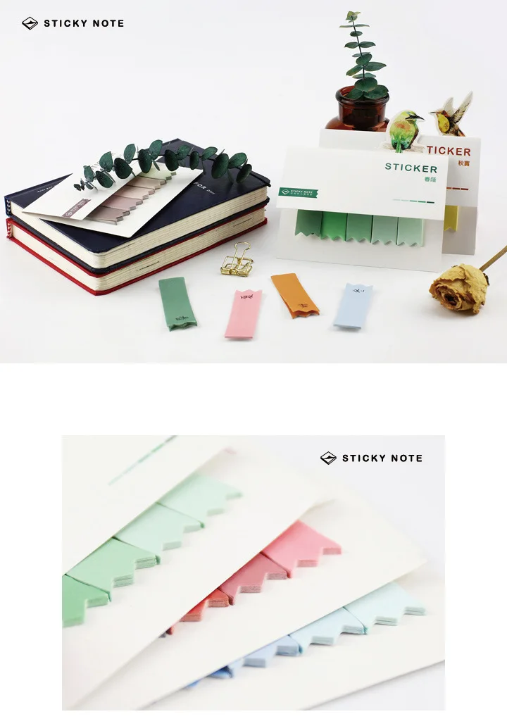 48 шт./лот цветной блокнот для заметок на клейкой основе 65*18 мм мини наклейка