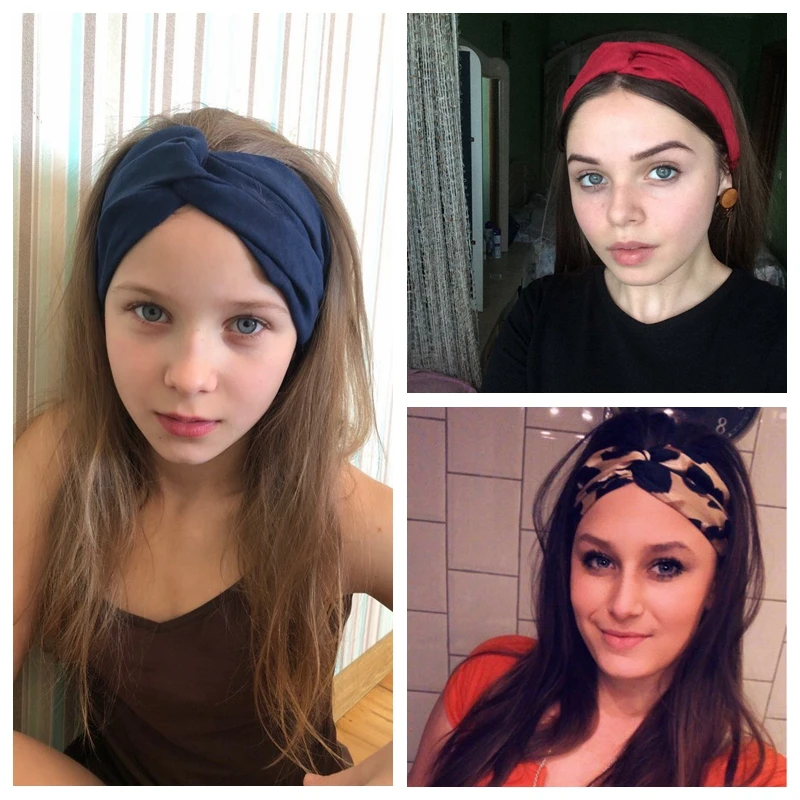 1 шт. Женская хлопковая эластичная повязка на голову |