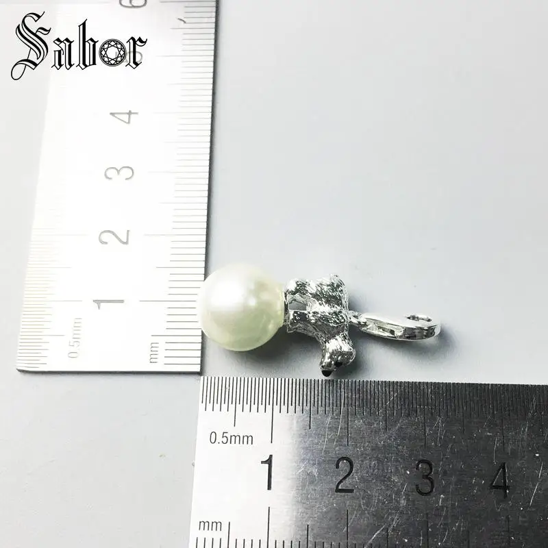 thomas Polar Bear With Pearl Charm Europe Jewelry For Women 2020 Gift Silver color plated Fit Bracelet jewellery charms | Украшения и