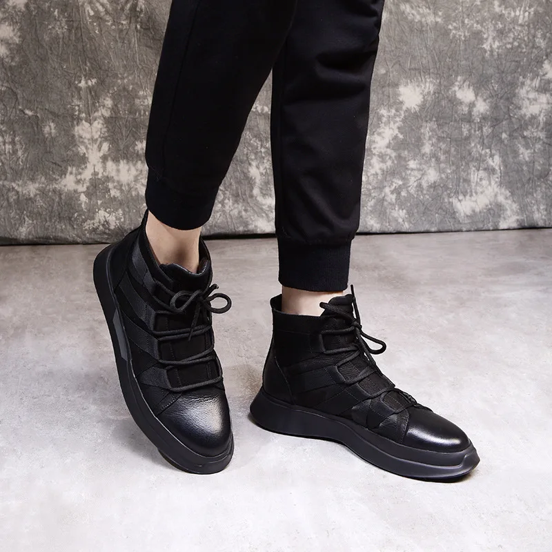 Ulzzang/зимние мужские кроссовки на флисе Белые Повседневные в стиле ретро Zapatos Hombre