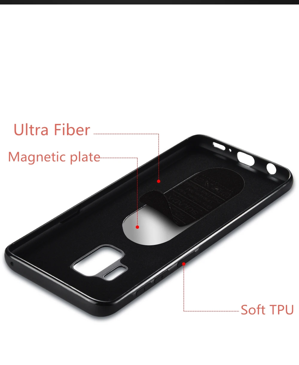 Новинка для Samsung S9 магнитный автомобильный держатель чехол S9Plus Мягкий ТПУ