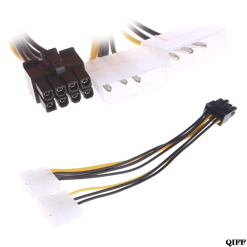 Прямая поставка и оптовая продажа 2x 4-контактный Molex LP4 до 8-контактный PCI Express