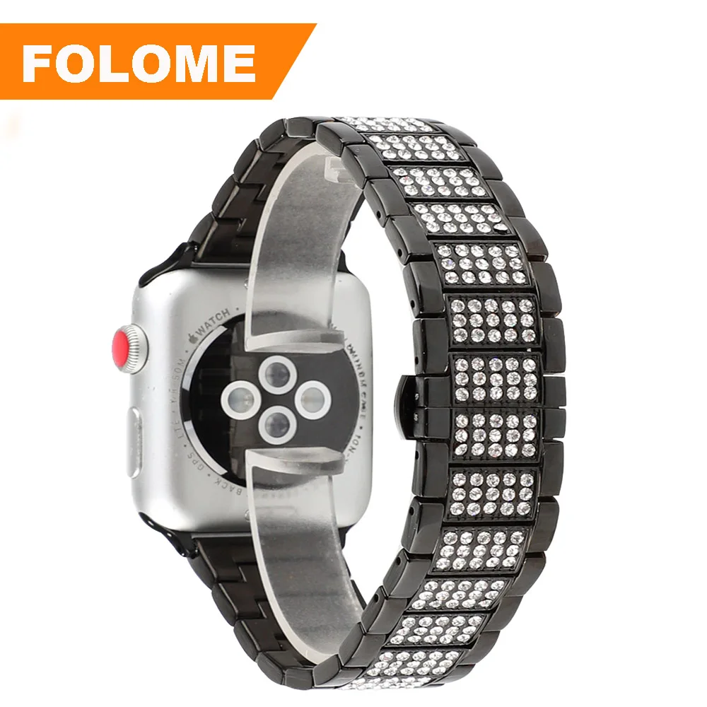 Серия 4 44/42/40/38 мм, ремешок для наручных часов Apple Watch 4 ремень Нержавеющая сталь браслет для наручных часов iWatch, Для мужчин/Для женщин заменить Для мужчин t ремешок для часов