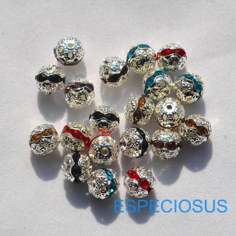 10 шт. круглые бусины стразы 8 мм|bracelet finding|beads 8mmeuropean charms |