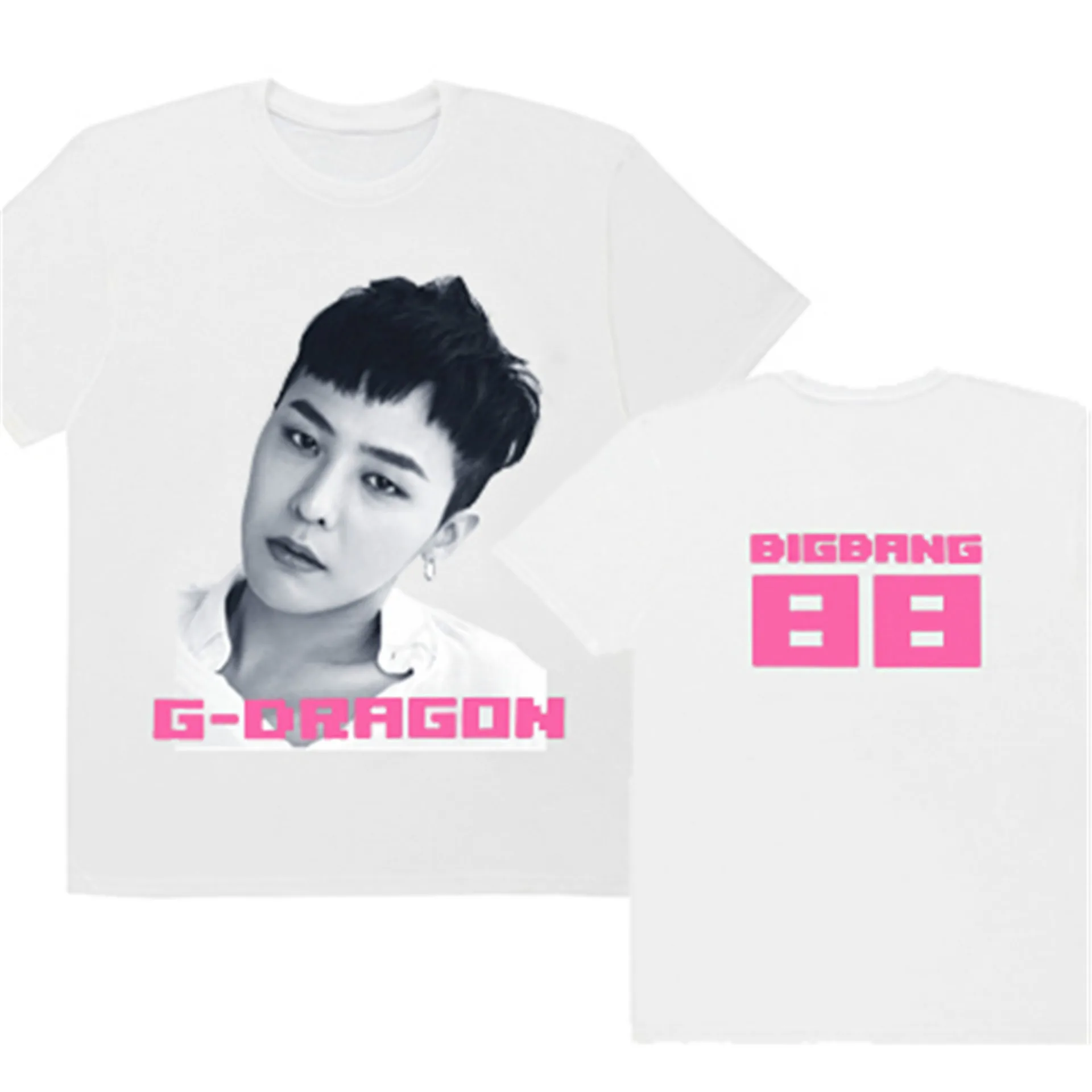 KPOP Bigbang 10 й юбилейный концерт одинаковые футболки для мужчин и женщин одежда пар