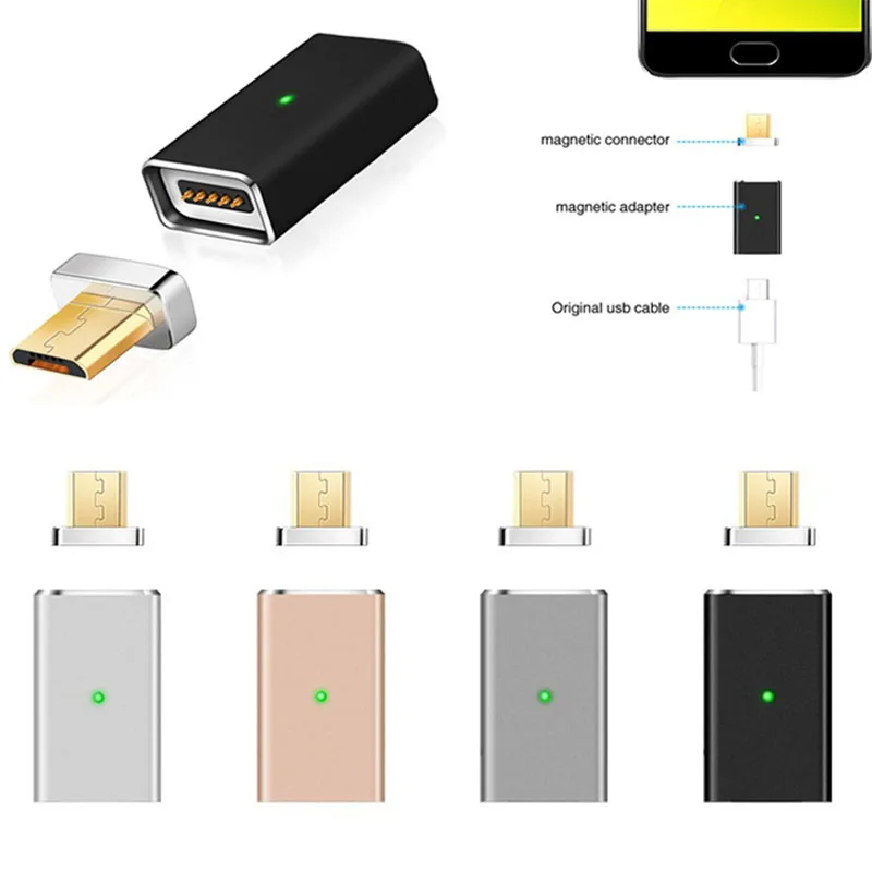 YIESOM Магнитная Зарядка Micro USB к магнитному зарядному кабелю адаптер для Android мобильного телефона зарядное устройство адсорбционный магнит адаптер