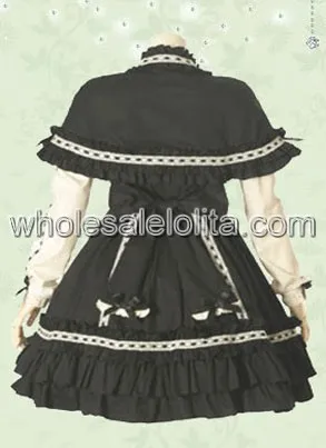 

Black Long Sleeves Multi layer Cotton Sweet Lolita Dress