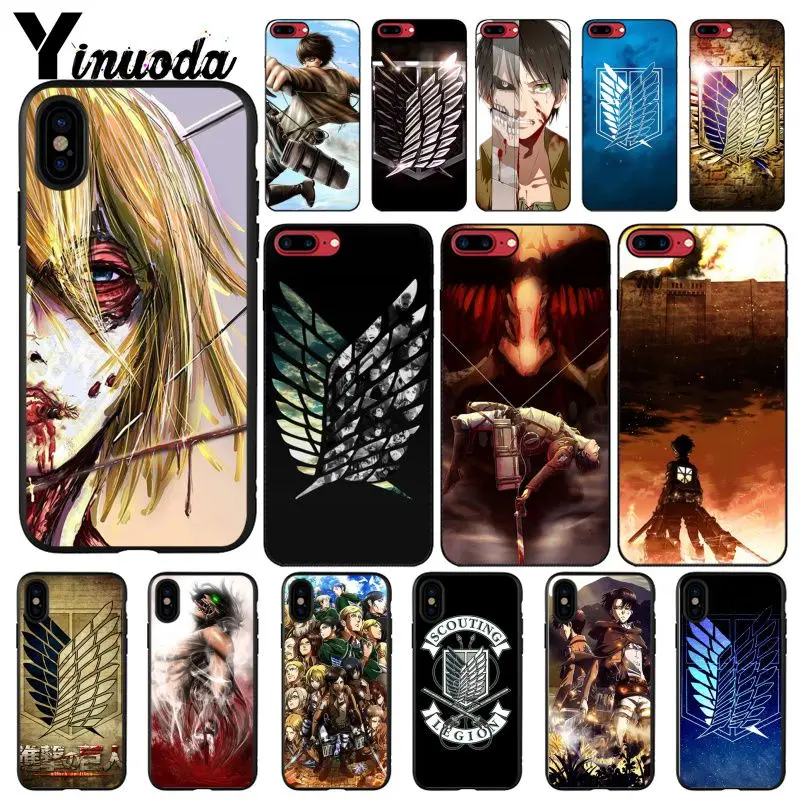 

Anime Japanese attack on Titan Phone Cover For iphone 12 11 Pro Max 8 7 6 6S Plus X XS MAX 5 5S SE XR