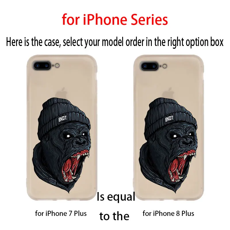 Gorilla силиконовый мягкий чехол для iPhone 11 12 Pro X XS Max XR iphone 8 7 6 Plus 5 5s SE 2020 | Мобильные
