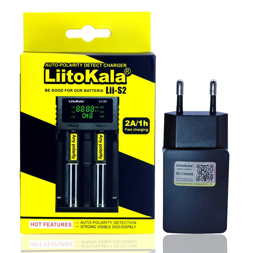Новинка зарядное устройство Liitokala Lii S2 18650 для аккумуляторов 1 2 в 3 7 AA/AAA 26650 21700