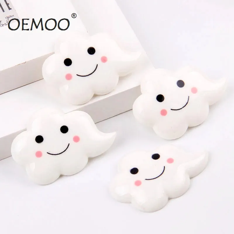 30 шт./лот smile white cloud flatback Смола для скрапбукинга Ремесло Кабошон украшения волос