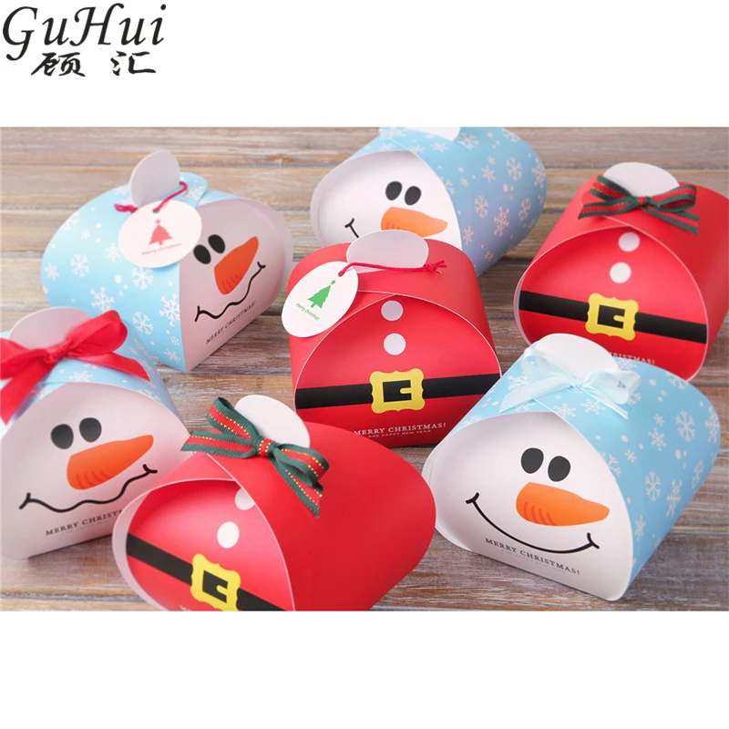 50 шт. коробка для конфет с мультяшным изображением снеговика Санта-Клауса | Дом и