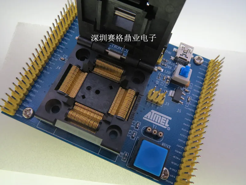 Original ATMEL IC Test Seat ATmega1280 ATmega2560/ATmega640 Burning Programm QFP100 Socket Adapte | Автомобили и мотоциклы