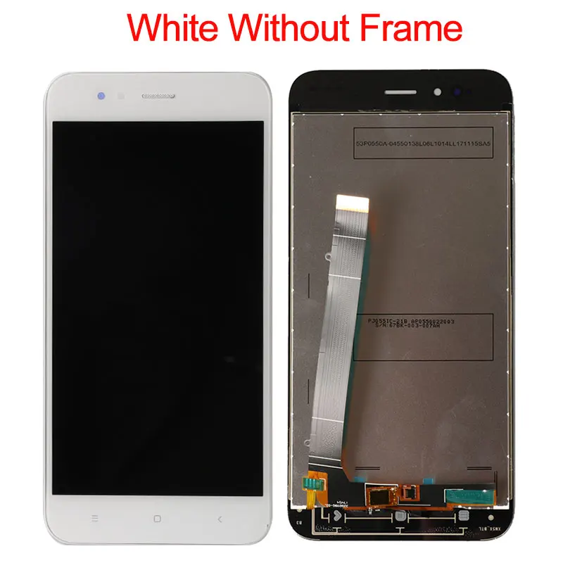 White without Frame Для Xiaomi MiA1 Mi A1 ЖК-дисплей+ сенсорный экран Высокое качество дигитайзер экран стеклянная панель для Xiaomi Mi A1 Mi5X Mi 5X ЖК - Цвет: White without Frame