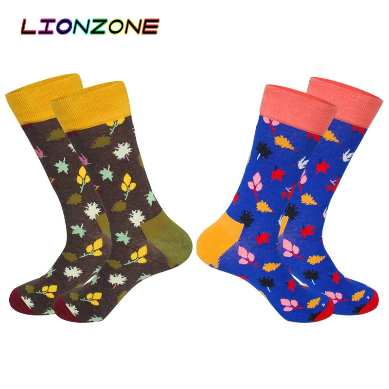 LIONZONE 10 пар/лот 2018 Новая коллекция панк Свадебные счастливые мужские носки с