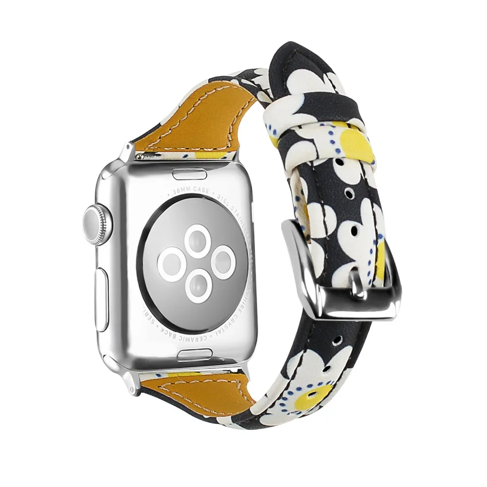 Ремешок из натуральной кожи для Apple Watch 4 Band Iwatch Series 5 3 2 pulseira correa мм 44 38 40 ремешок