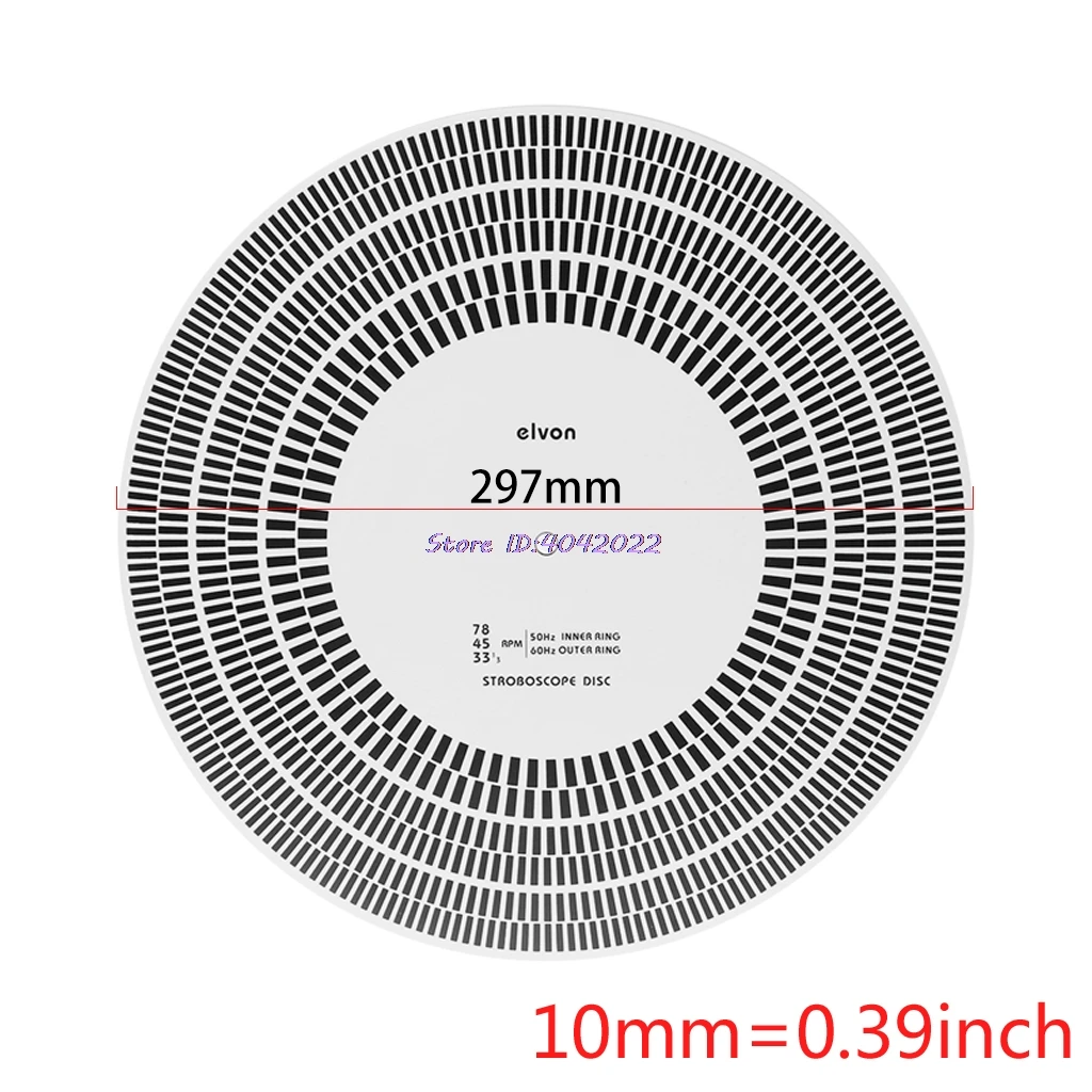 

LP Vinyl Record Turntable Phono Tachometer Calibration Strobe Disc Stroboscope Mat 33 45 78 RPM
