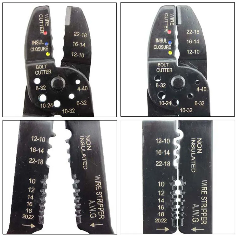 Клеммы для проводов и кабелей Обжимные Щипцы зачистки плоскогубцы с 420 клеммами