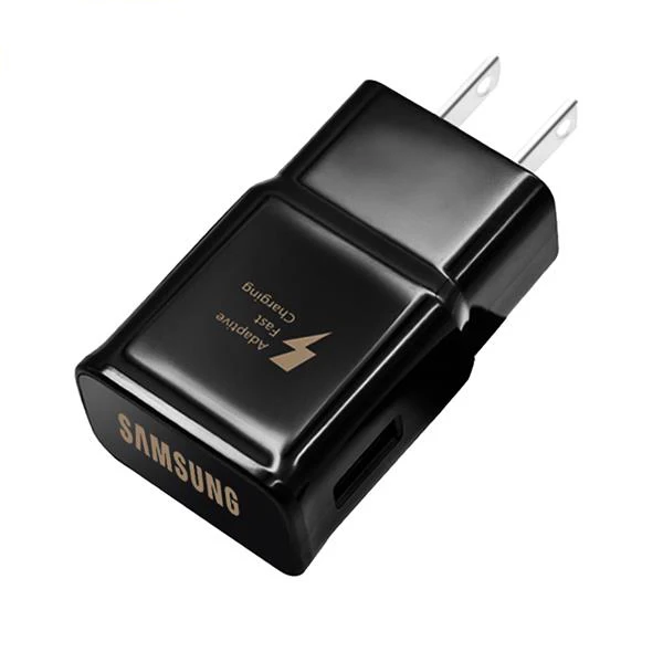 Быстрое зарядное устройство samsung S7 S6 для samsung Galaxy S 6 S 7 edge Plus Note4 5 edge A8 A9 15W Адаптивная Быстрая зарядка 2,0 - Тип штекера: Black US