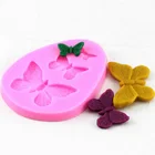 Форма для мыла в форме бабочки, 3D форма для помадки, шоколадного торта, конфет, печенья