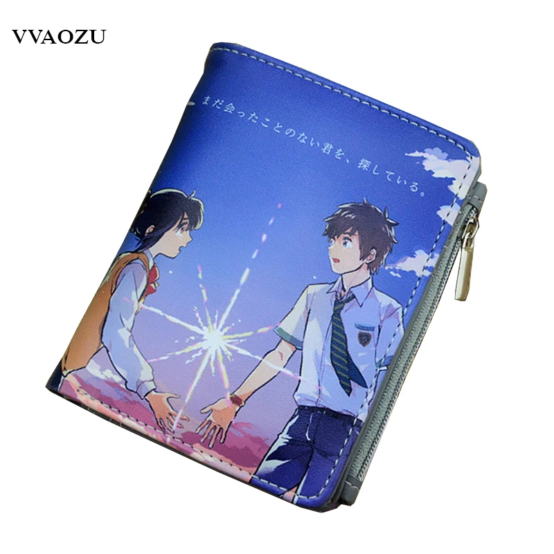 Japan Anime kimi no na wa You Name Short Cosplay Wallet with Credit Card Holders Coin Pocket Purse Free Shipping