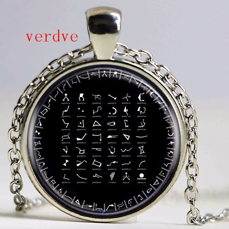 1 шт./лот ожерелье с логотипом Звездных ворот и подвеска кабошон винтажное черное