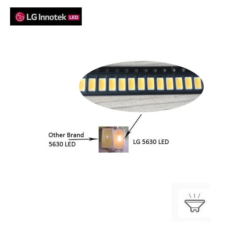 LG 5630SMD светодиодный ультратонкое естественное освещение CRI> 80 максимальный ток 200ma 3V 2700K 4000K Применение для светильник в виде трубки окружающей среды троффер
