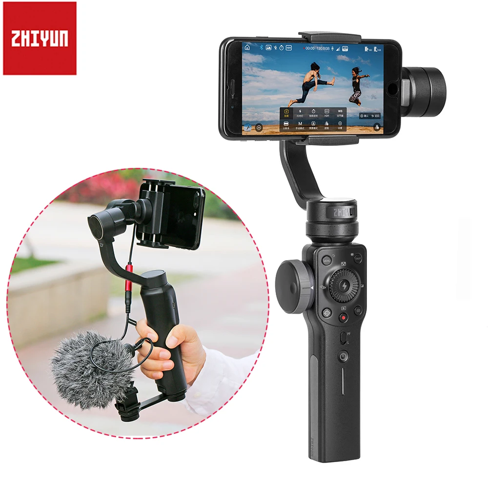В наличий Zhiyun Smooth 4 Ручной Стабилизатор Стадикам отслеживания объектов фокус