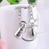 10pairs babys bottle and nipple keychain wedding favors and gifts baby shower souvenirs wedding decoration supplies
