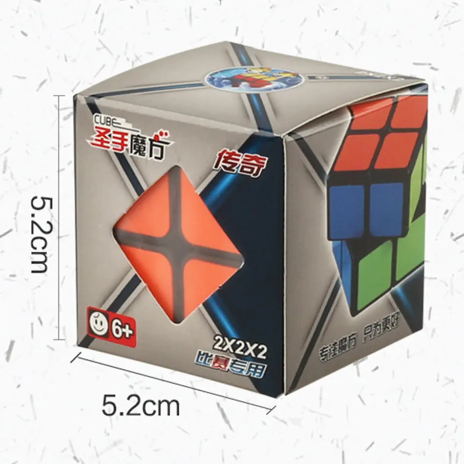 ShengShou 2x2 кубик рубика Legend 2x2x2 волшебный куб 2 слоя 50 мм Размер магический
