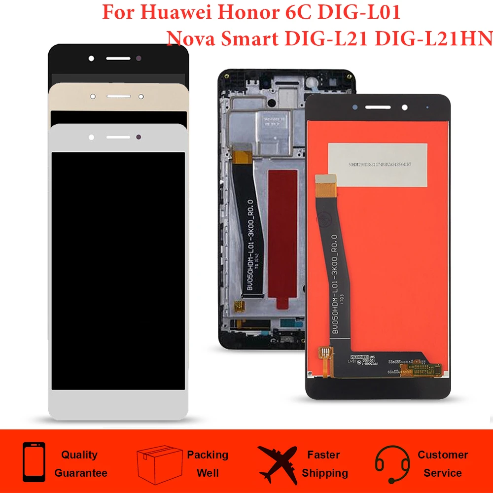 ЖК дисплей + рамка для Huawei Honor 6C DIG L01/Nova Smart L21 L21HN кодирующий преобразователь