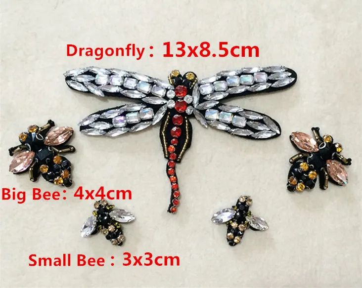 1 комплект вышитый бисером костюм с изображением стрекозы и