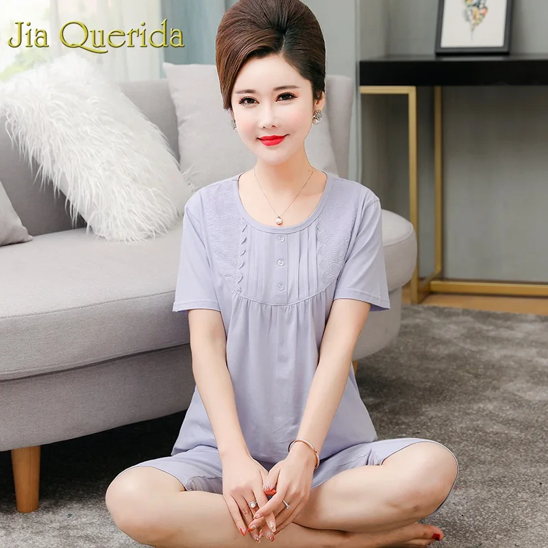 J &amp Q хлопковая домашняя одежда для женщин 2019 модная Пижама однотонная